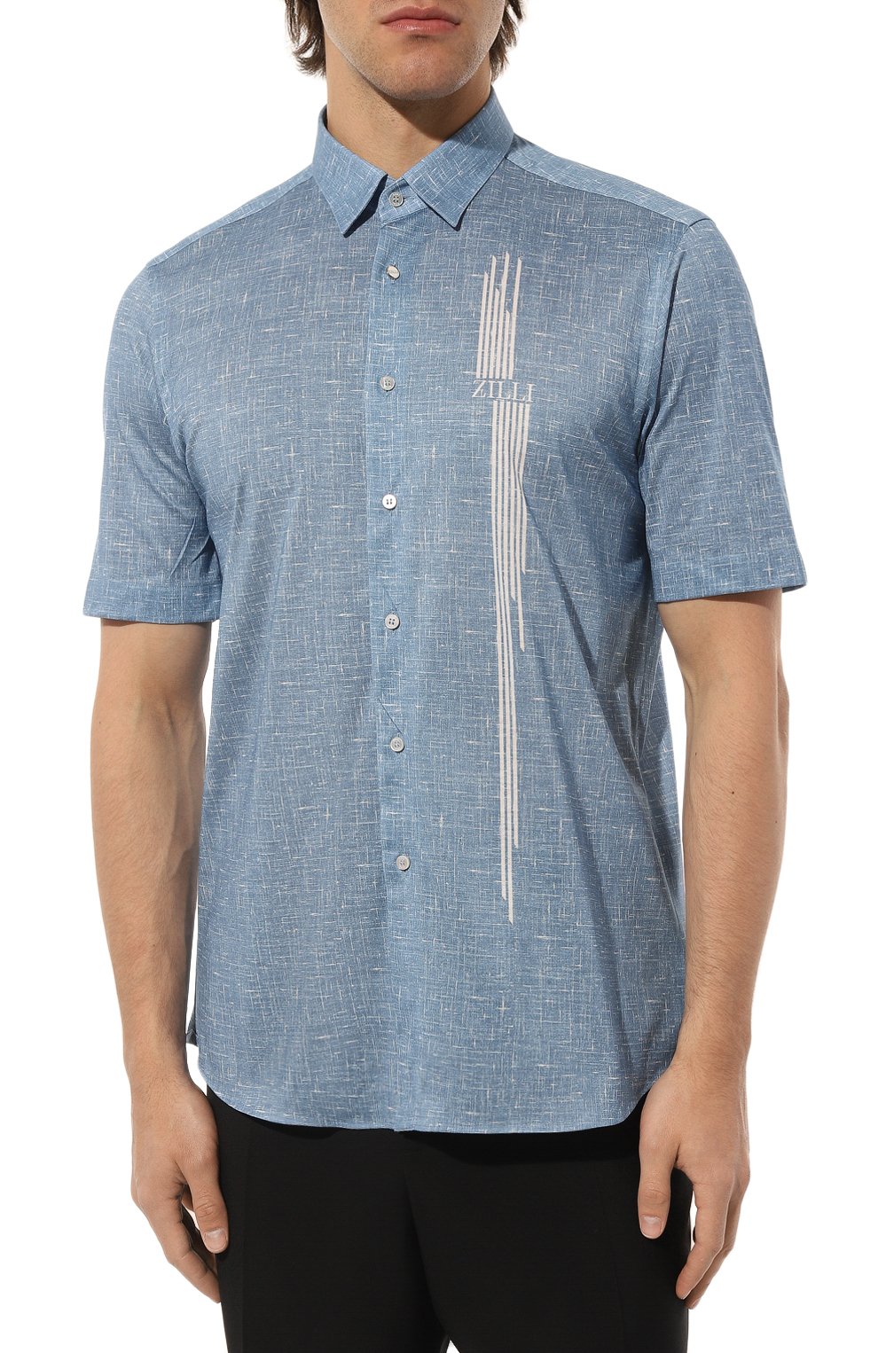 Хлопковая рубашка ZILLI, арт. MFZ-84030-G13710/0001, фото 3