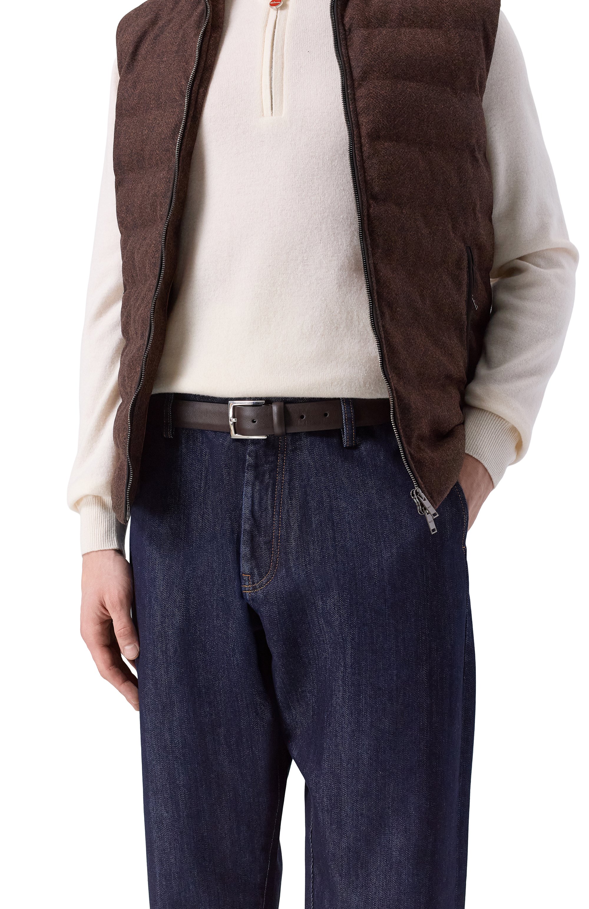 Кожаный ремень KITON, арт. USC3602N0132703, фото 2