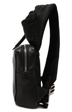 Мужской рюкзак PRADA черного цвета, арт. 2VZ093-2DXV-F0002-OOO | Фото 4 (Материал: Текстиль, Натуральная кожа; Размер: medium; Стили: Кэжуэл; Ремень/цепочка: На ремешке)