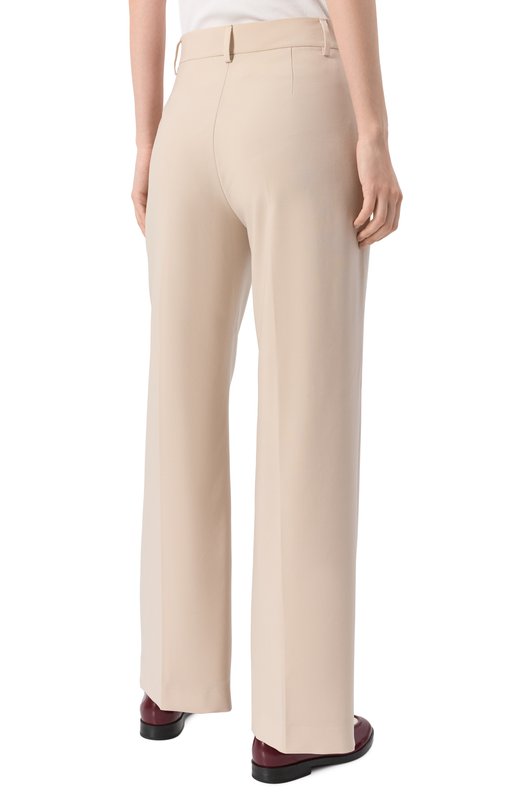 Шерстяные брюки Weekend Max Mara ANG0LA Кремовый  ANG0LA Фото 4