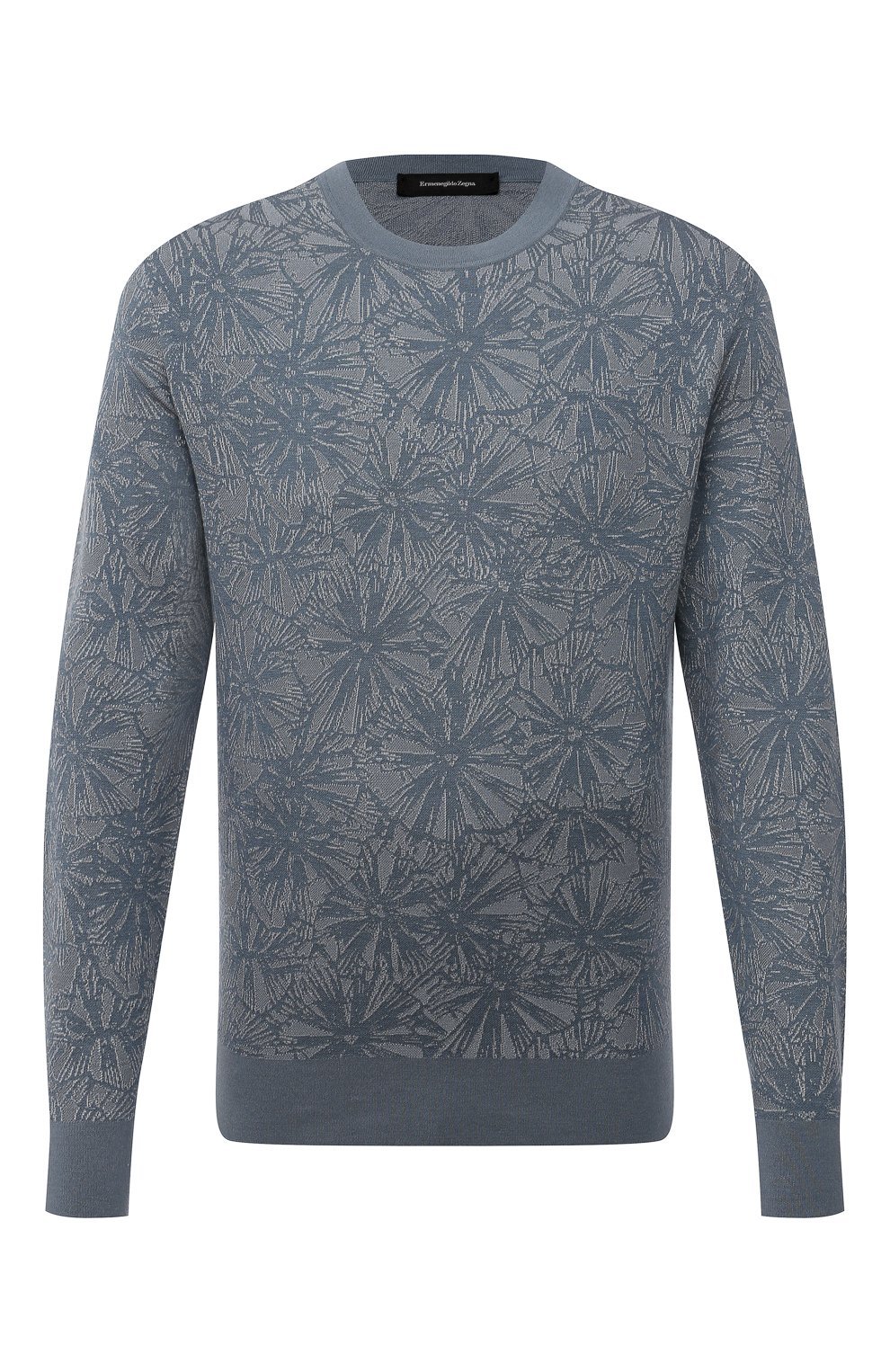 Джемпер из шелка и шерсти ZEGNA синего цвета по цене 84050 руб., арт. UWF99/110, фото 1 Джемпер из шелка и шерсти ZEGNA, арт. UWF99/110, фото 1