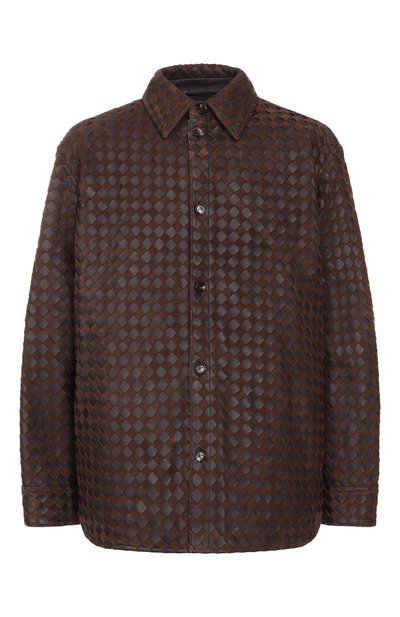 Мужская кожаная куртка-рубашка BOTTEGA VENETA, арт. 837063/V5RU0