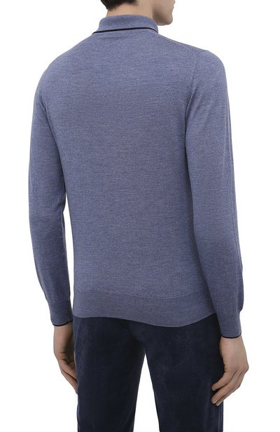 Поло из шерсти и кашемира FIORONI голубого цвета по цене 61950 руб., арт. MK00T0C1, фото 4 Поло из шерсти и кашемира FIORONI, арт. MK00T0C1, фото 4