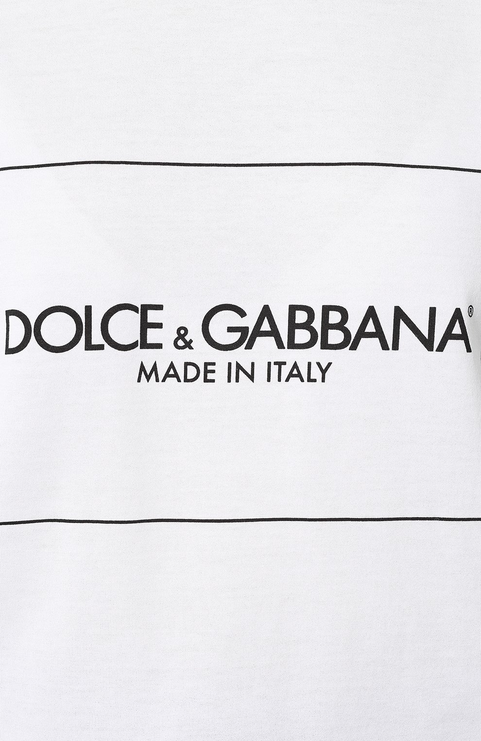 Хлопковая футболка DOLCE & GABBANA белого цвета по цене 38450 руб., арт. F8H50Z/G7MSW, фото 5 Хлопковая футболка DOLCE & GABBANA, арт. F8H50Z/G7MSW, фото 5