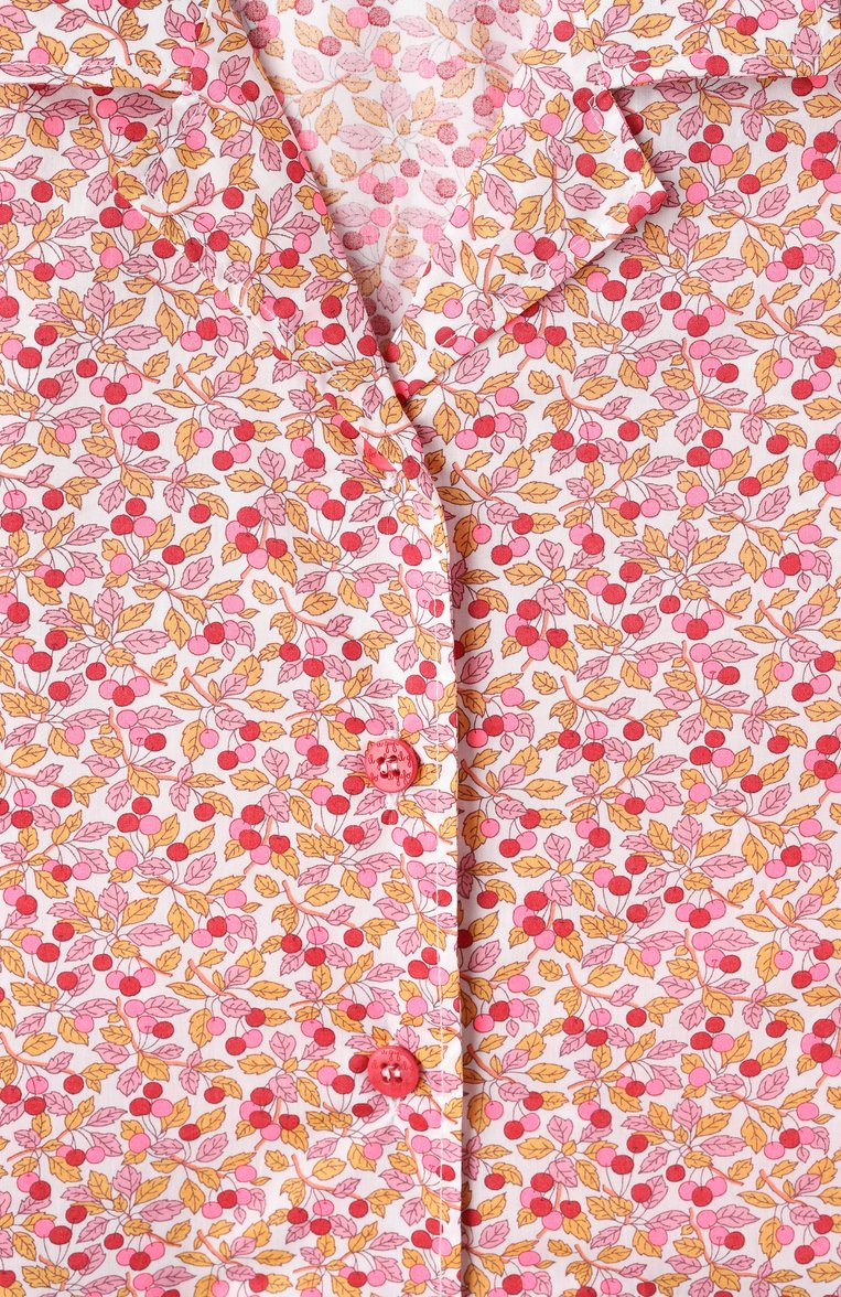 Детский комплект из рубашки и шорт IL GUFO розового цвета, арт. P25DP489C4139/10A-14A | Фото 6 (Рукава: Короткие; Кросс-КТ: костюм; Материал внешний: Хлопок; Ростовка одежда: 8 лет | 128 см, 13 - 15 лет | 158 см, 12 лет | 152 см)