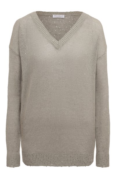 Женский пуловер изо льна и шелка BRUNELLO CUCINELLI, арт. M1000B1033