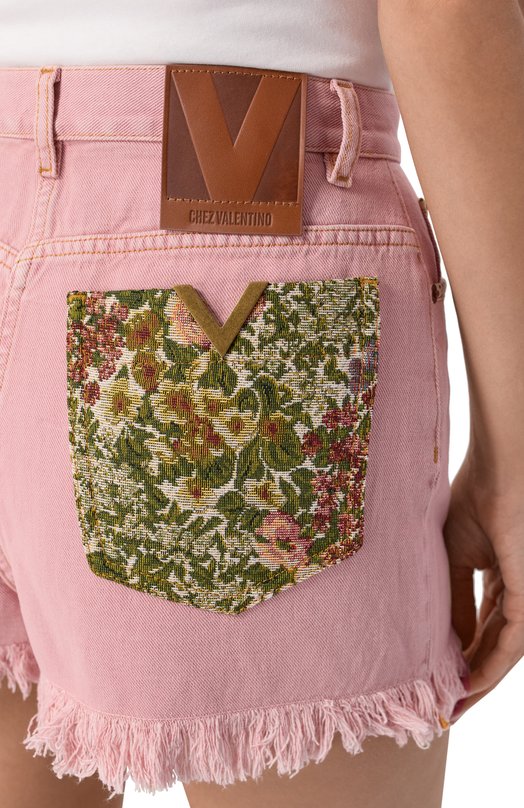 Джинсовые шорты Valentino 8B3DDB8S/9Y9 Розовый  8B3DDB8S/9Y9 Фото 5