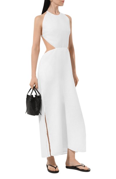 Льняное платье SASHAVERSE белого цвета по цене 67500 руб., арт. D117/Linen/9101.100/SS24, фото 2 Льняное платье SASHAVERSE, арт. D117/Linen/9101.100/SS24, фото 2