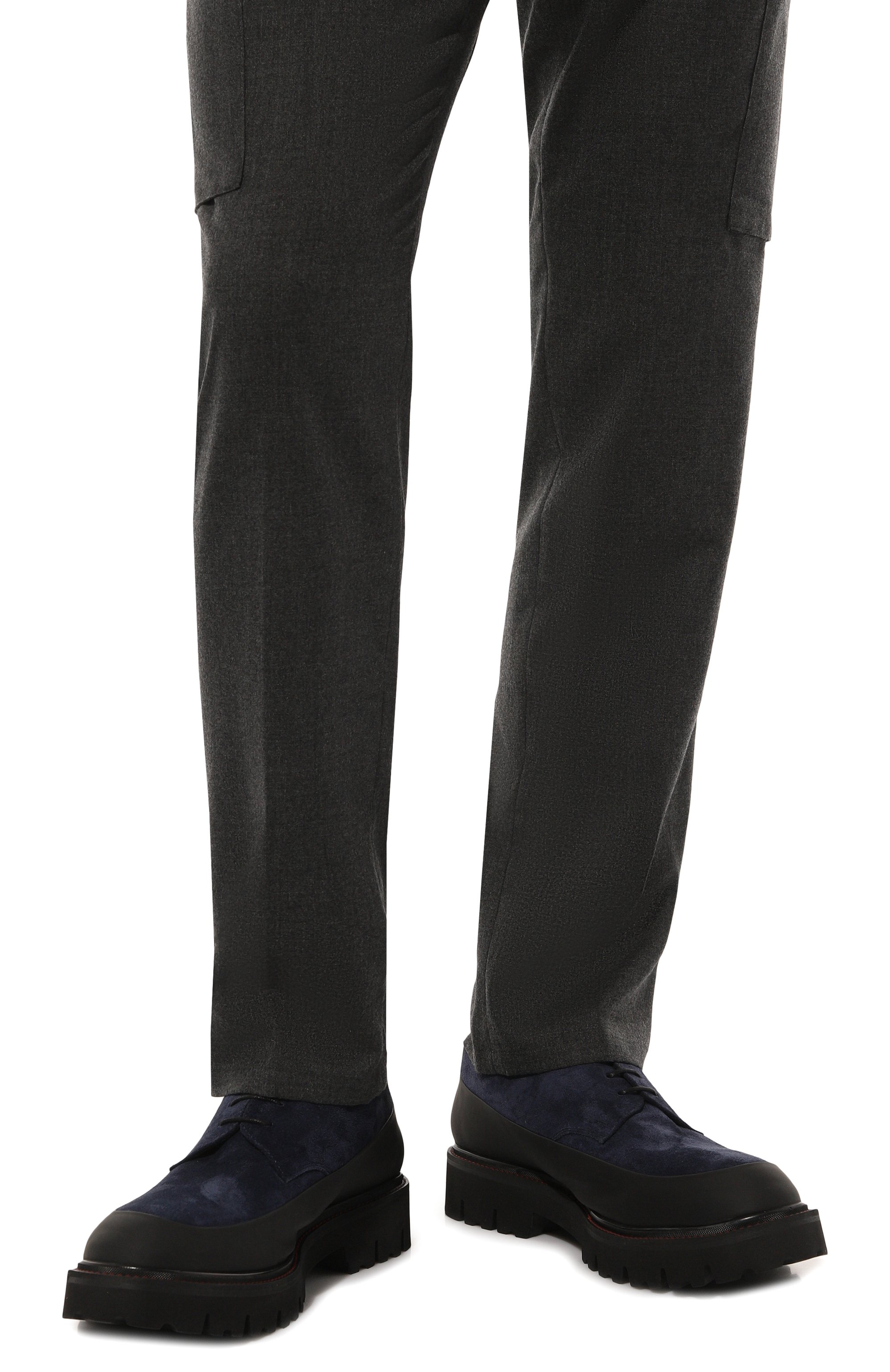 Замшевые дерби KITON, арт. USSA194N0112505_FUR, фото 3