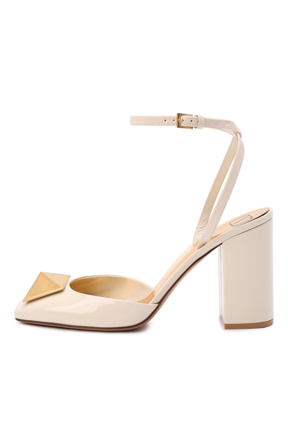 Кожаные туфли one stud VALENTINO кремового цвета по цене 94600 руб., арт. XW2S0DT4/LAF, фото 4 Кожаные туфли one stud VALENTINO, арт. XW2S0DT4/LAF, фото 4