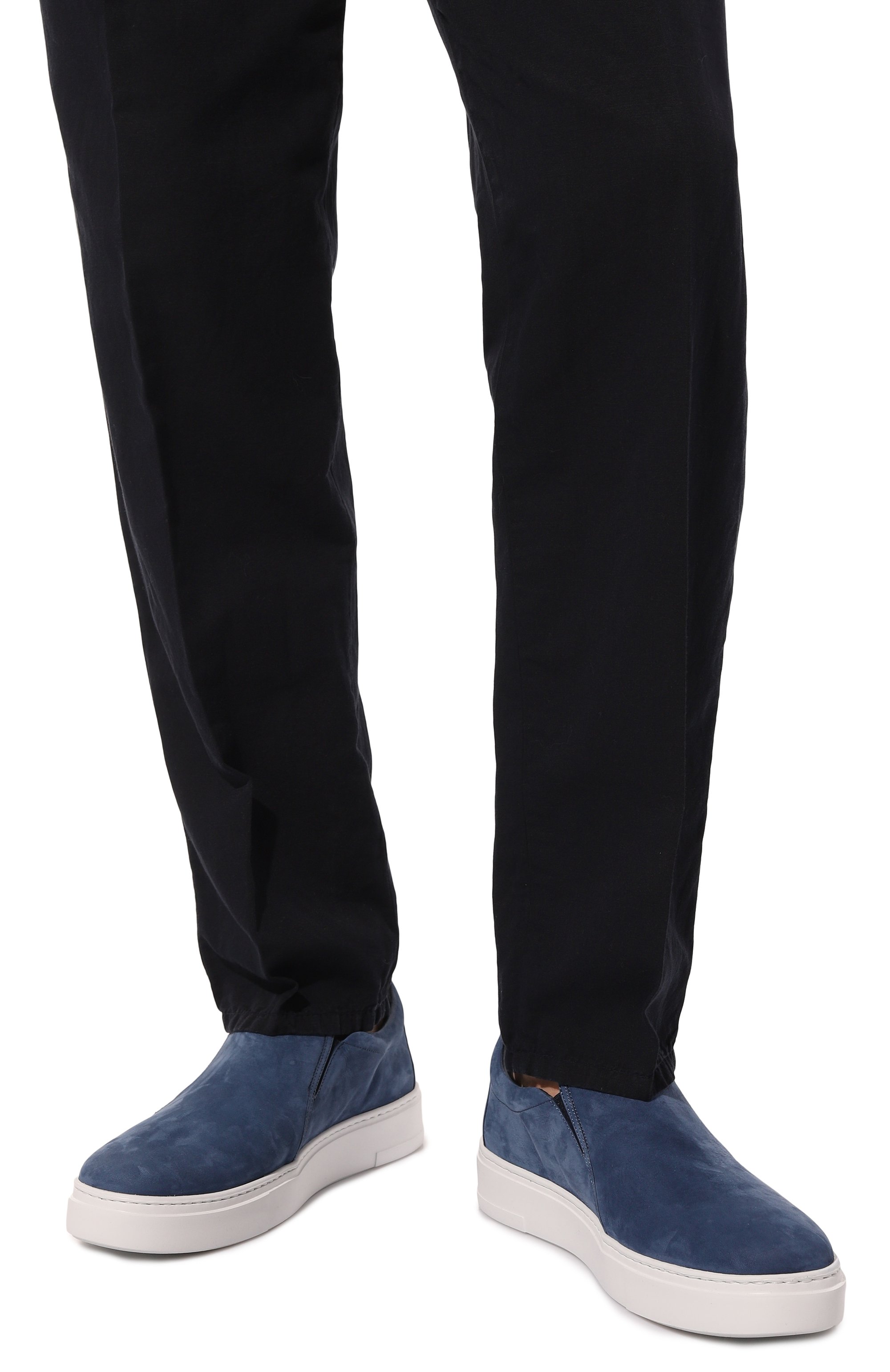 Замшевые слипоны ZILLI синего цвета по цене 113000 руб., арт. H0095AM1003VHH001, фото 3 Замшевые слипоны ZILLI, арт. H0095AM1003VHH001, фото 3