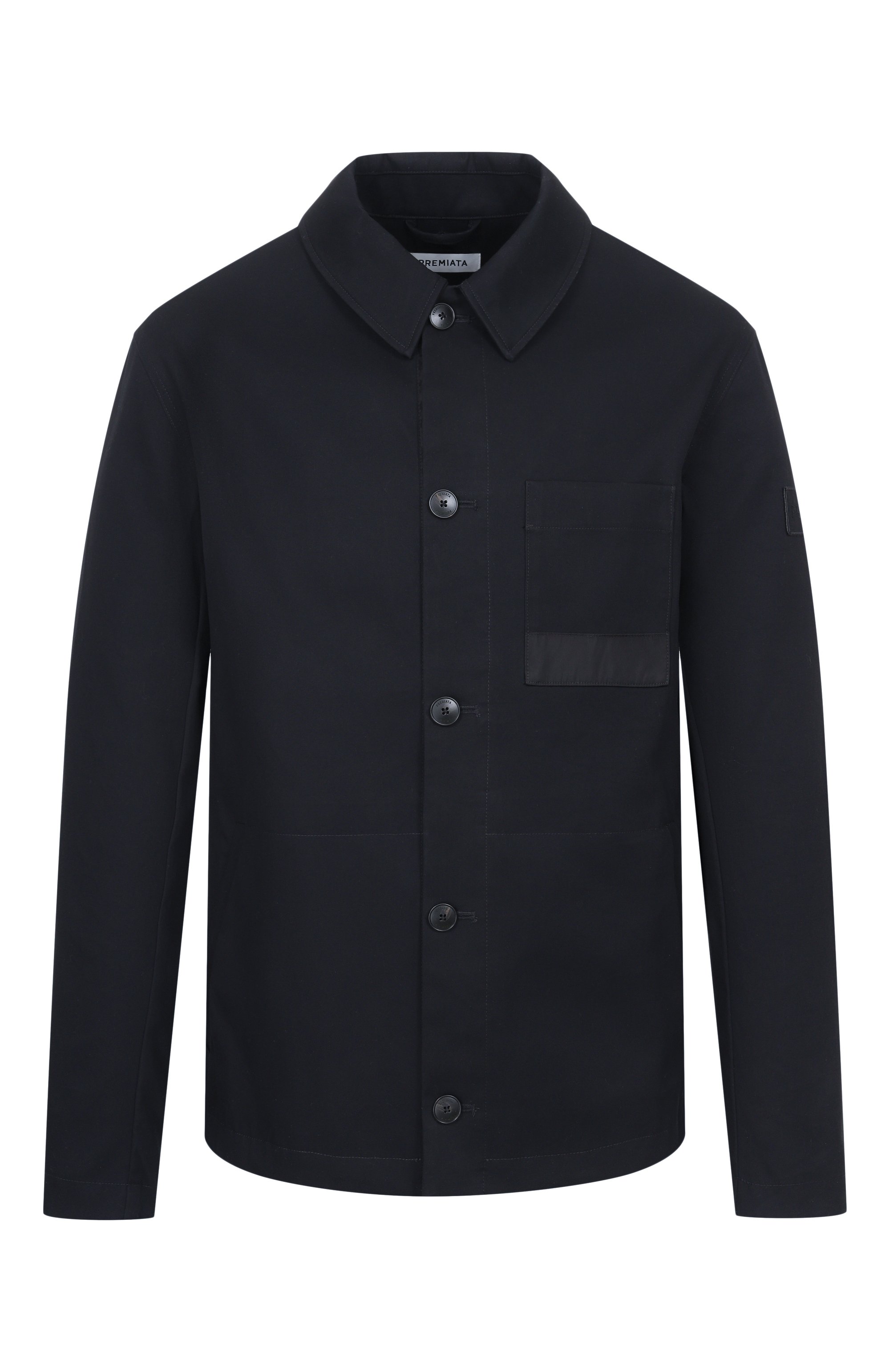 Хлопковая куртка-рубашка PREMIATA черного цвета по цене 62650 руб., арт. PA1061, фото 1 Хлопковая куртка-рубашка PREMIATA, арт. PA1061, фото 1