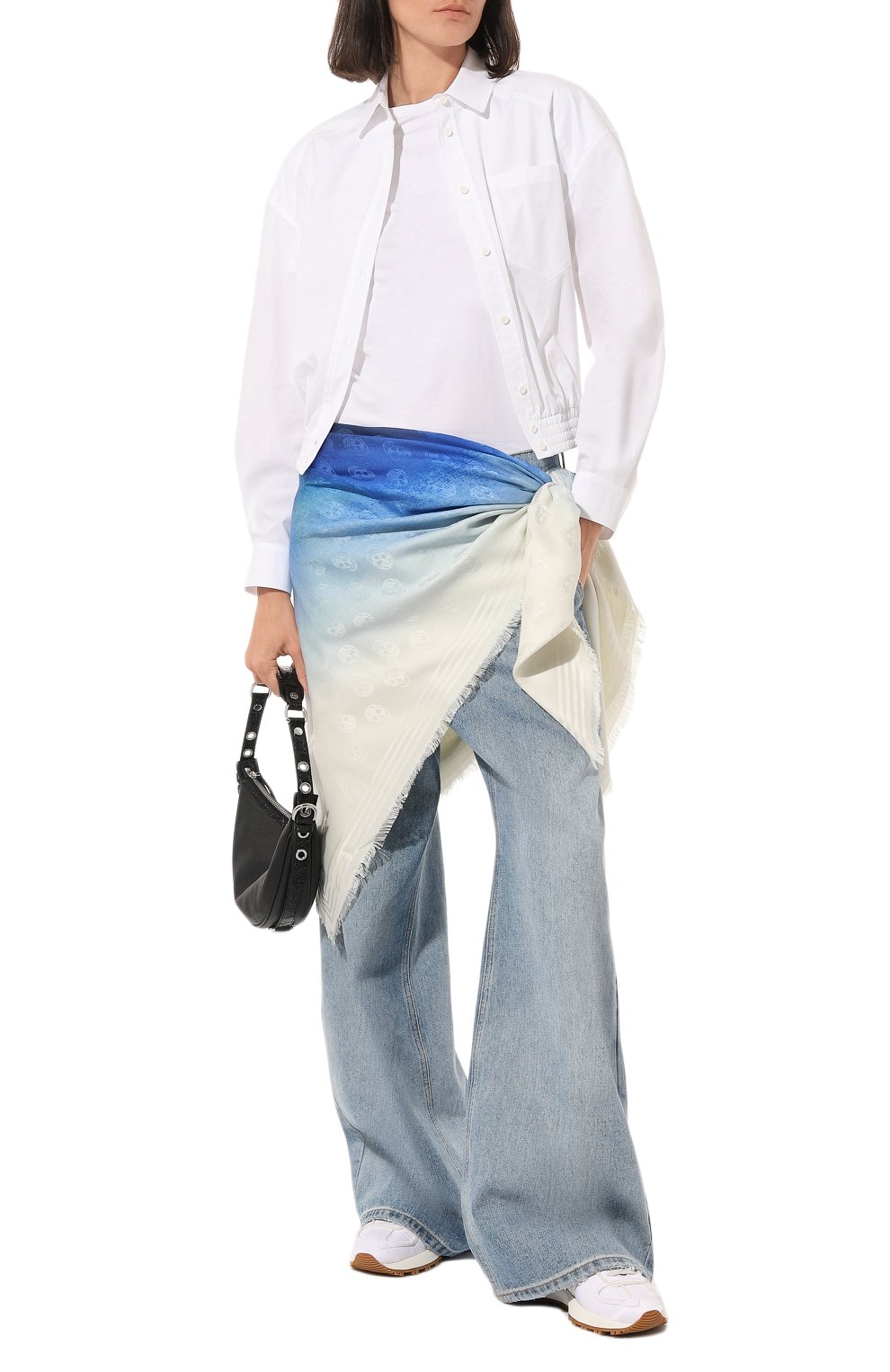 Шаль из шелка и шерсти ALEXANDER MCQUEEN, арт. 744169/3631Q, фото 2