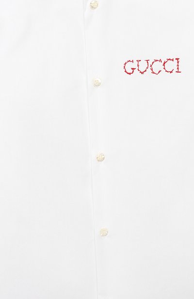 Хлопковая рубашка GUCCI, арт. 546821/XWAAQ, фото 3