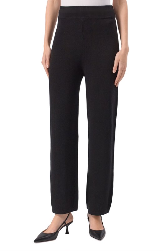 Брюки из лиоцелла и шерсти Ermanno Scervino D474P500XRH Чёрный  D474P500XRH Фото 3