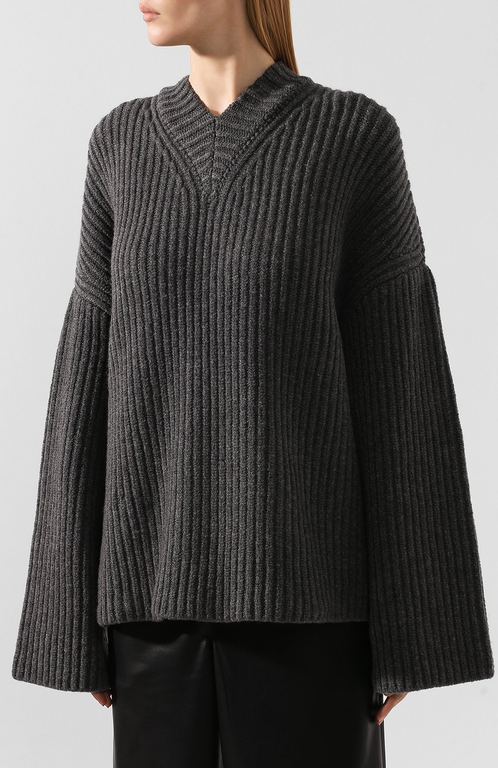 Свитер NANUSHKA, арт. M0G_TAUPE_CASHMERE BLEND RIB, фото 3