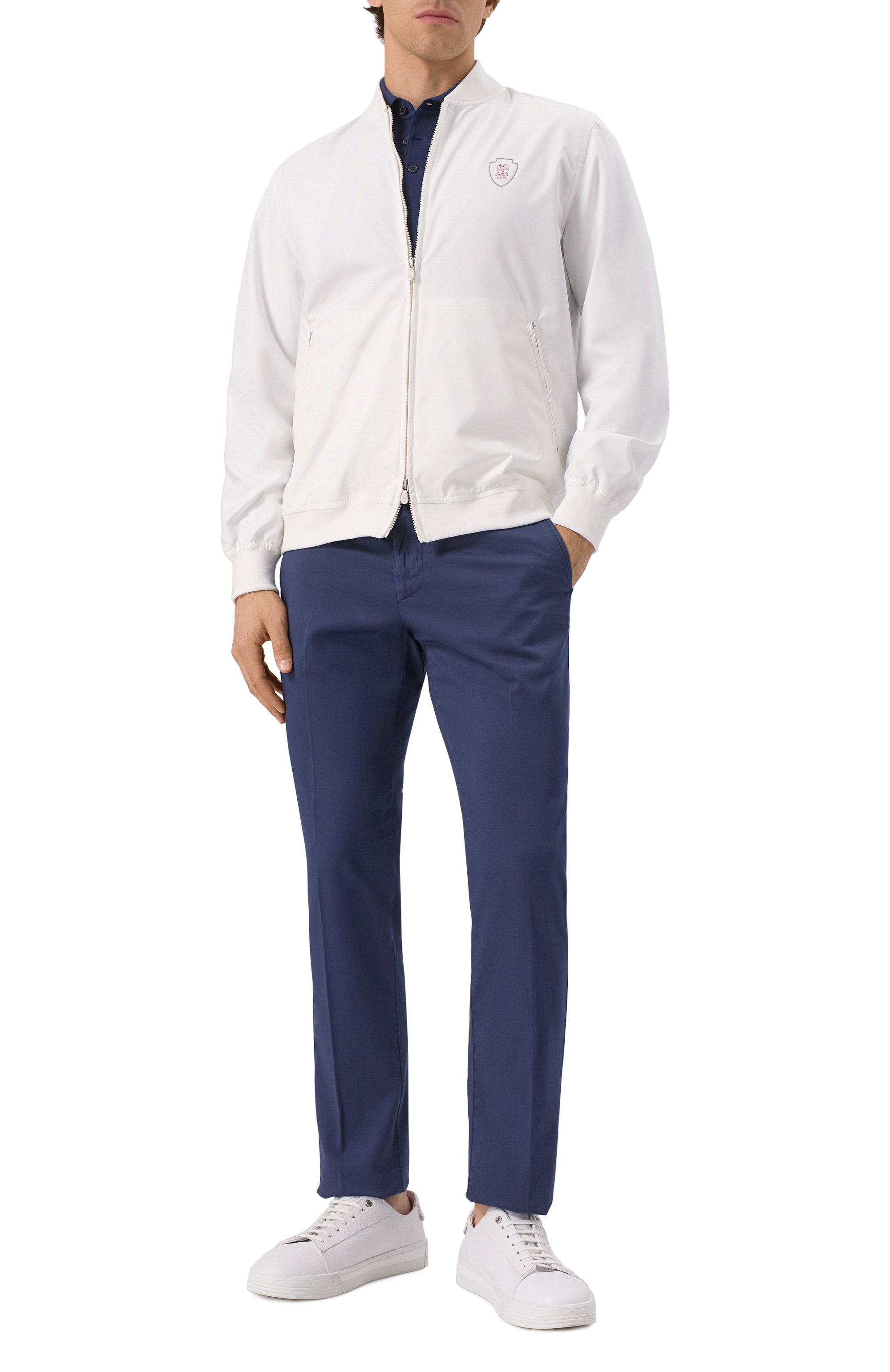 Брюки из хлопка и шелка BERWICH темно-синего цвета по цене 35150 руб., арт. VULCAN0195 GD/DV0955X, фото 2 Брюки из хлопка и шелка BERWICH, арт. VULCAN0195 GD/DV0955X, фото 2