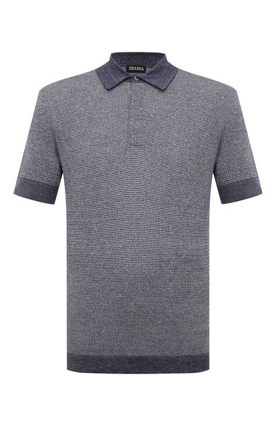 Мужская поло из хлопка и льна ZEGNA, арт. UD372A7/D727