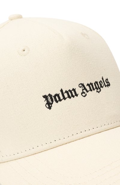 Хлопковая бейсболка PALM ANGELS кремового цвета по цене 23950 руб., арт. PMLB094F23FAB0080310, фото 4 Хлопковая бейсболка PALM ANGELS, арт. PMLB094F23FAB0080310, фото 4