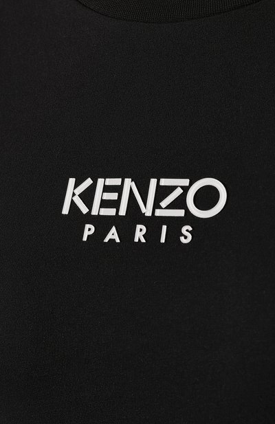 Хлопковая футболка KENZO черного цвета по цене 9950 руб., арт. FA52TS710937, фото 5 Хлопковая футболка KENZO, арт. FA52TS710937, фото 5