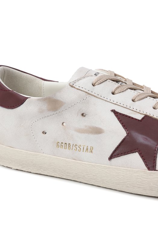 Кожаные кеды Super-Star Golden Goose Deluxe Brand GMF00101.F008114 Белый  GMF00101.F008114 Фото 6