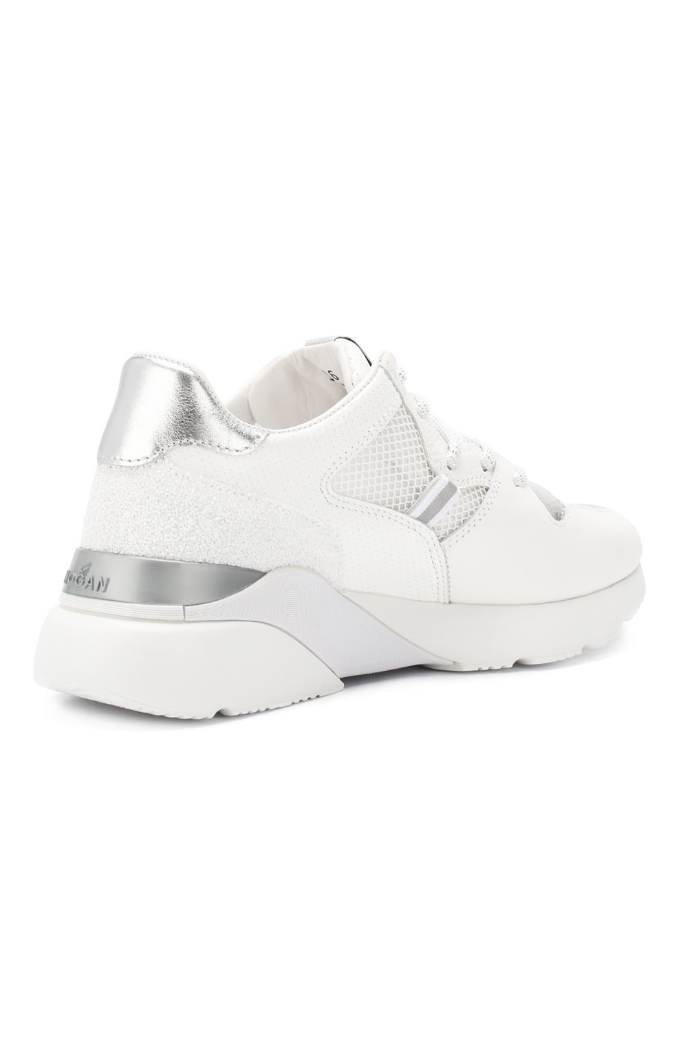 Кожаные кроссовки HOGAN белого цвета по цене 43450 руб., арт. HXW3850BF40KKX, фото 4 Кожаные кроссовки HOGAN, арт. HXW3850BF40KKX, фото 4
