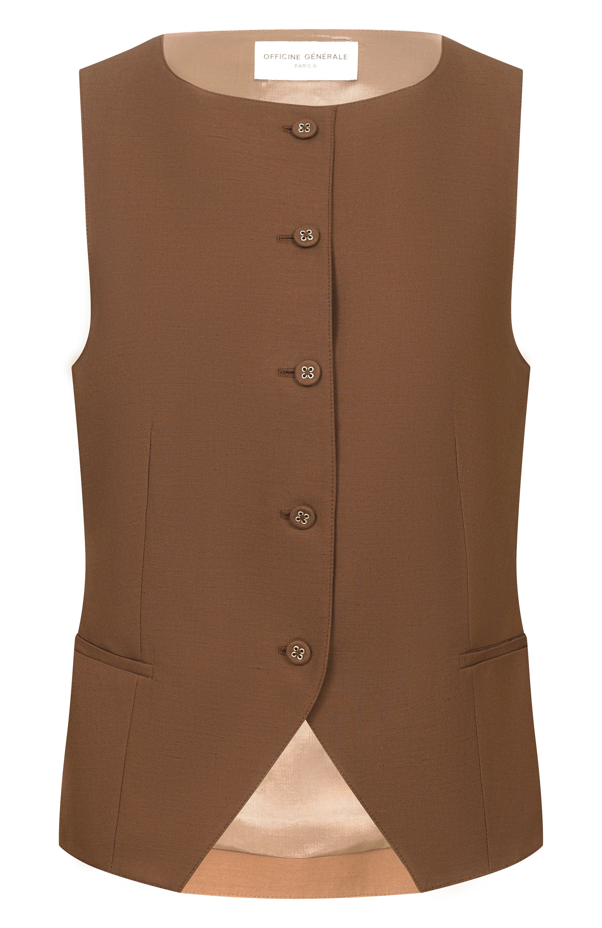 Жилет из лиоцелла и льна OFFICINE GENERALE, арт. S26WTLG405_001, фото 1