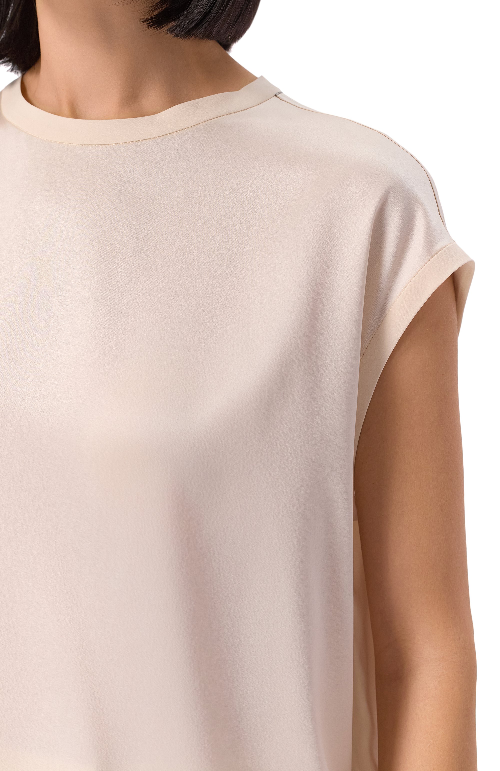 Атласный топ BRUNELLO CUCINELLI, арт. M0C59EH500, фото 5