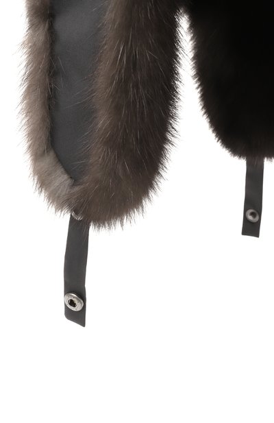 Шапка-ушанка modern с мехом соболя BLACK SABLE, арт. BS-MHMP-EB, фото 3