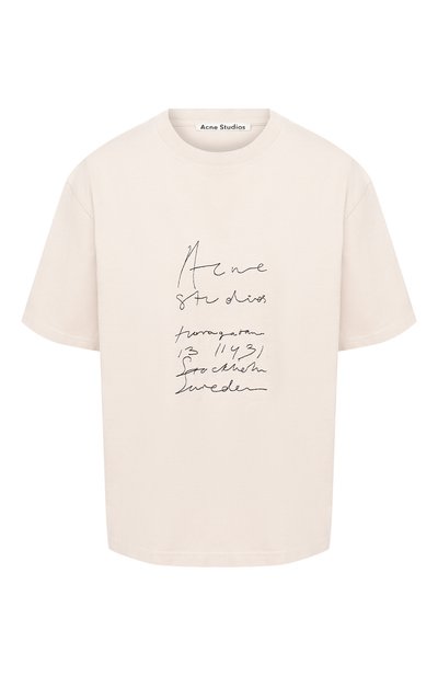 Женская хлопковая футболка ACNE STUDIOS, арт. AL0134/W