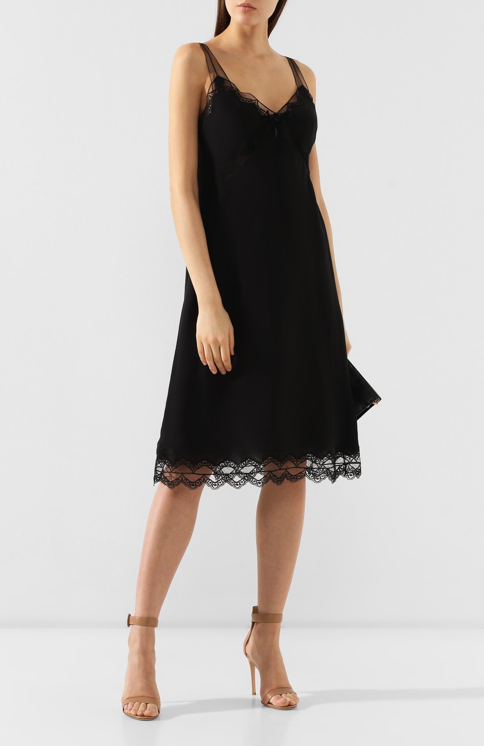 Платье из смеси вискозы и шелка MARC JACOBS (THE) черного цвета по цене 87600 руб., арт. W4190015, фото 2 Платье из смеси вискозы и шелка MARC JACOBS (THE), арт. W4190015, фото 2