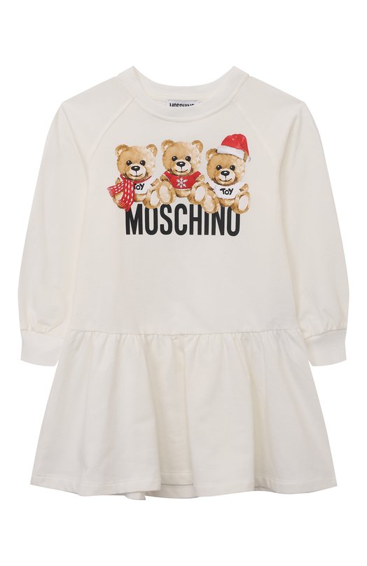 

Хлопковое платье Moschino, Белый