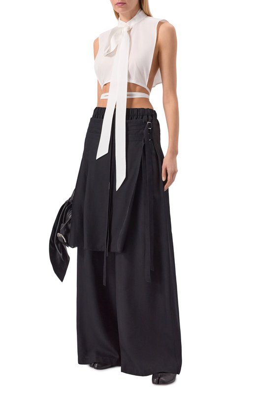 Хлопковый топ Ann Demeulemeester B0013809/FA026 Белый  B0013809/FA026 Фото 2