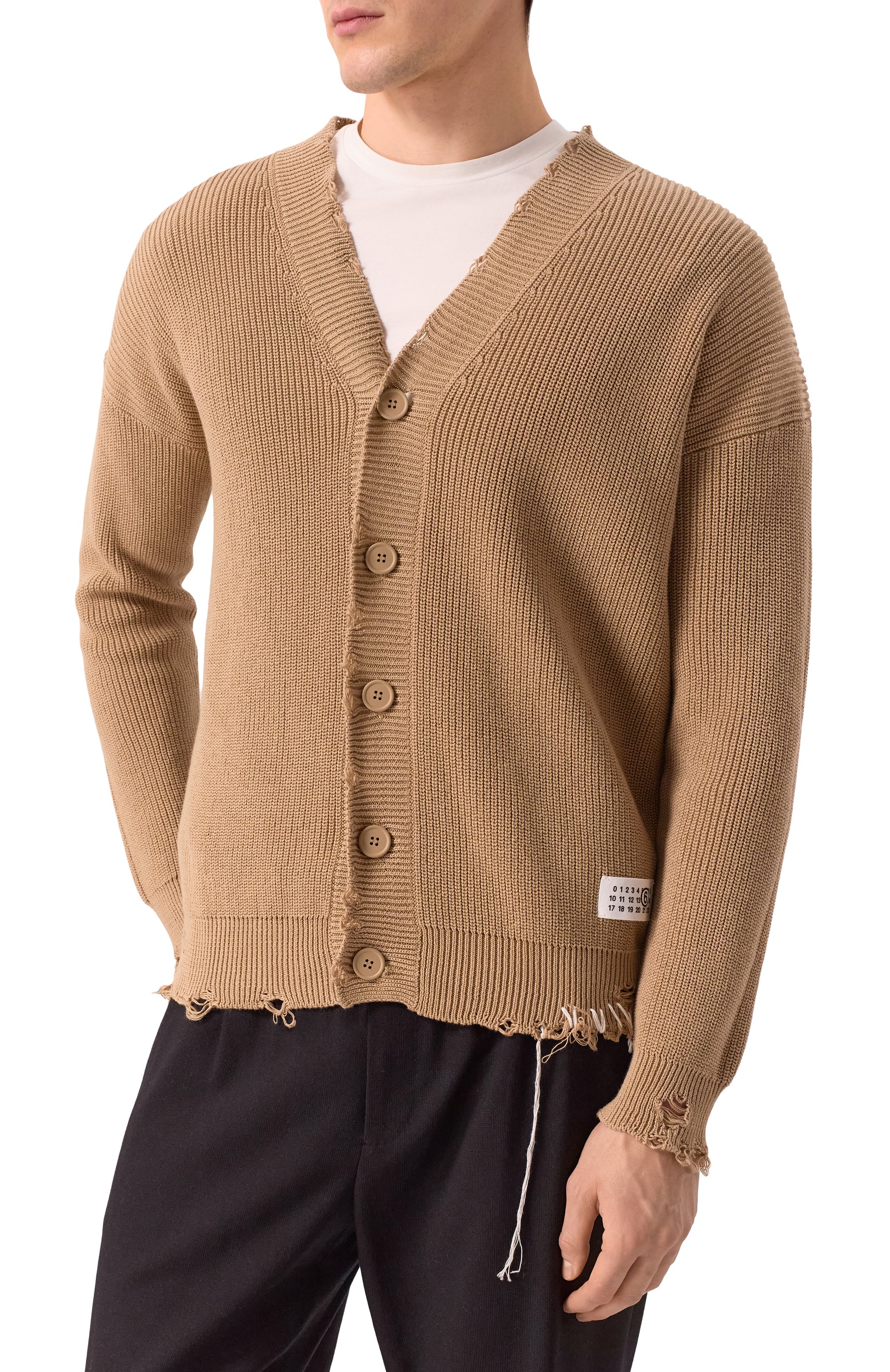 Хлопковый кардиган MM6, арт. SH0HP0008/M13089, фото 3