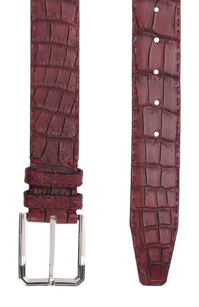 Ремень из кожи крокодила с металлической пряжкой KITON, арт. USC23PN0010224000, фото 2