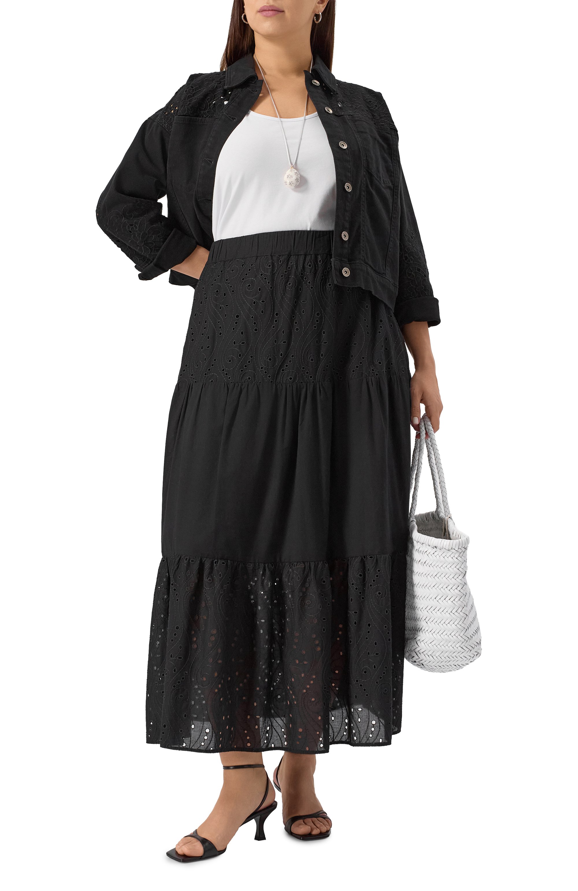 Хлопковая юбка PERSONA BY MARINA RINALDI, арт. CALLE, фото 2