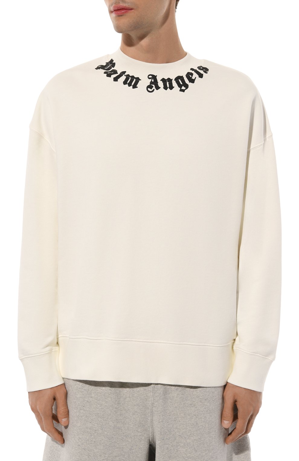 Хлопковый свитшот PALM ANGELS белого цвета по цене 36850 руб., арт. PMBA026F24FLE009, фото 3 Хлопковый свитшот PALM ANGELS, арт. PMBA026F24FLE009, фото 3