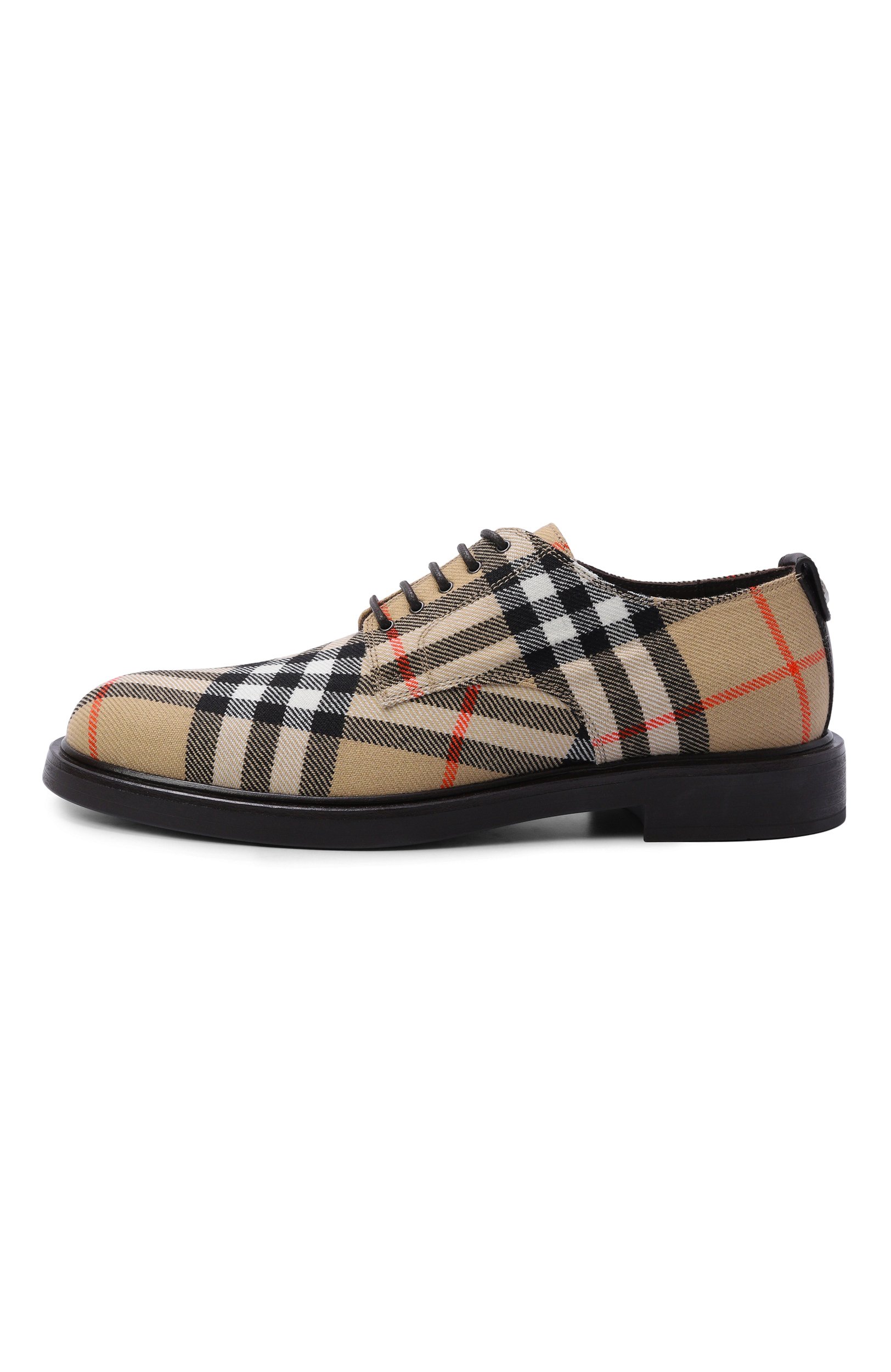 Текстильные дерби pembroke BURBERRY бежевого цвета по цене 89950 руб., арт. 8127964, фото 3 Текстильные дерби pembroke BURBERRY, арт. 8127964, фото 3