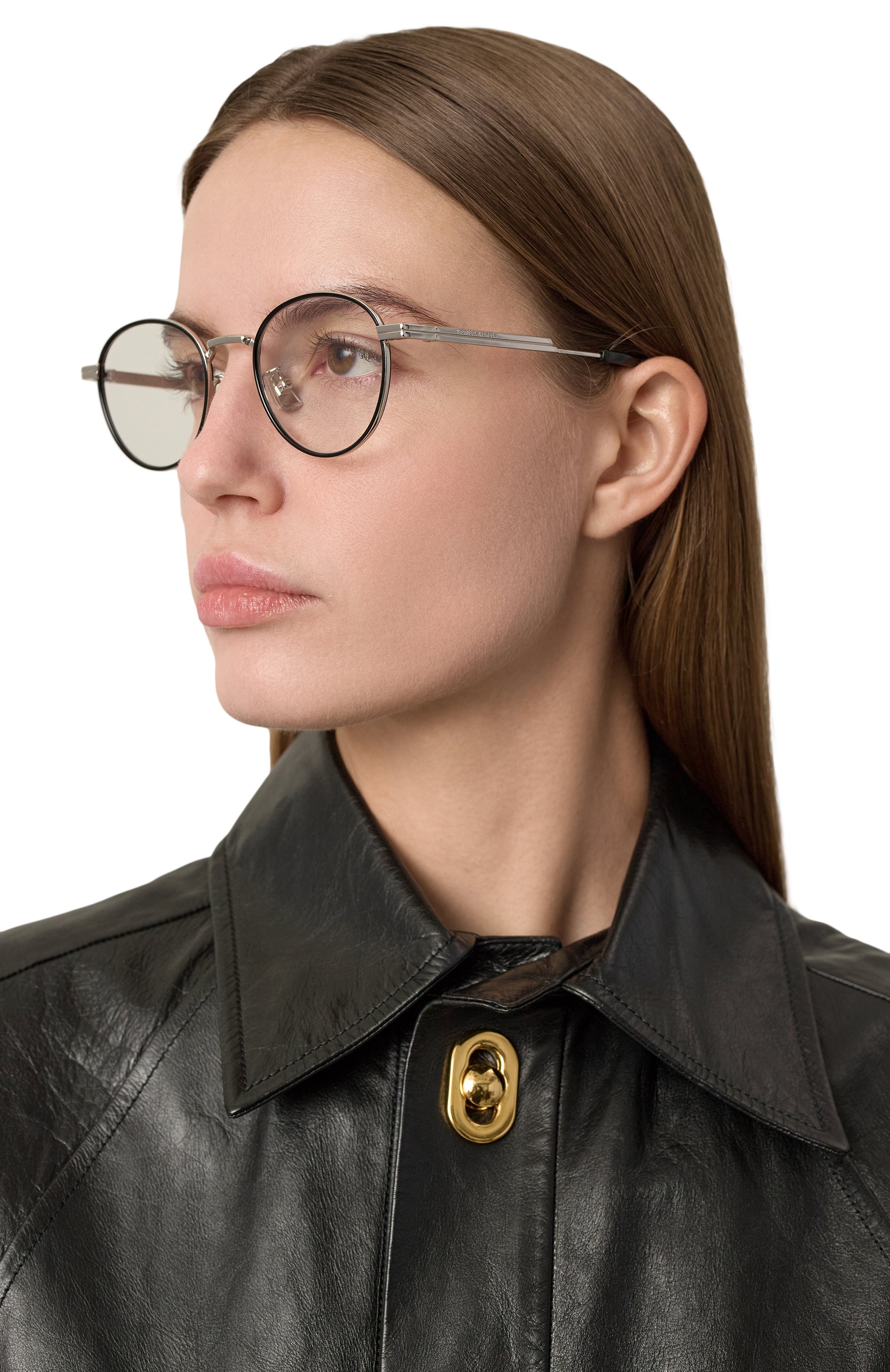 Оправа BOTTEGA VENETA серебряного цвета по цене 42900 руб., арт. BV13370J 002, фото 3 Оправа BOTTEGA VENETA, арт. BV13370J 002, фото 3