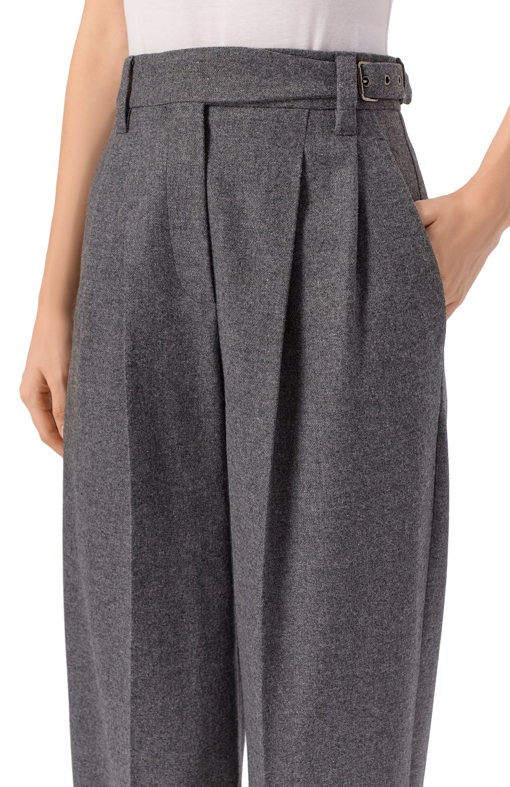 Брюки из шерсти и кашемира BRUNELLO CUCINELLI, арт. MB162P9027, фото 5