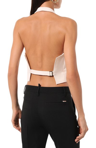 Шерстяной жилет JACOB LEE кремового цвета по цене 74450 руб., арт. WV11823EC, фото 4 Шерстяной жилет JACOB LEE, арт. WV11823EC, фото 4