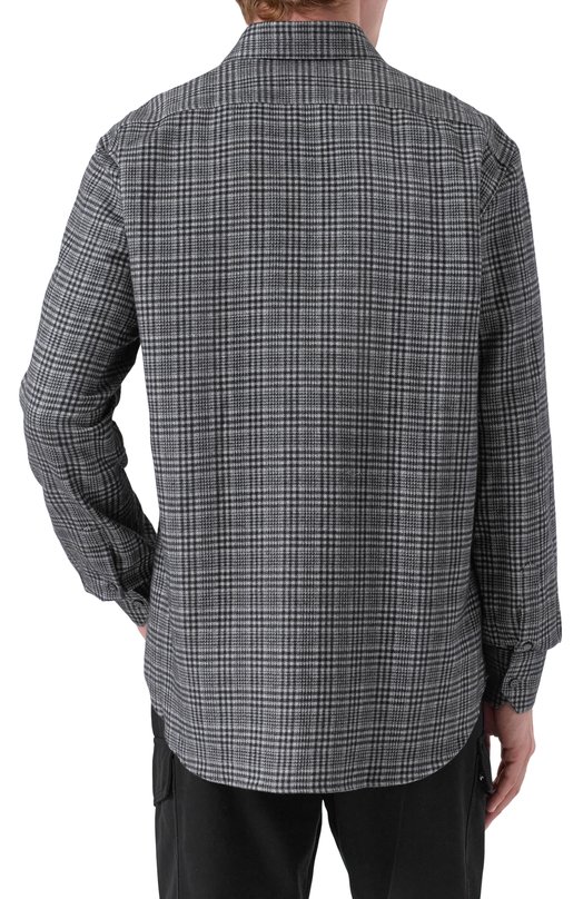Рубашка из хлопка и кашемира Stefano Ricci MC007960/R3064 Серый  MC007960/R3064 Фото 4