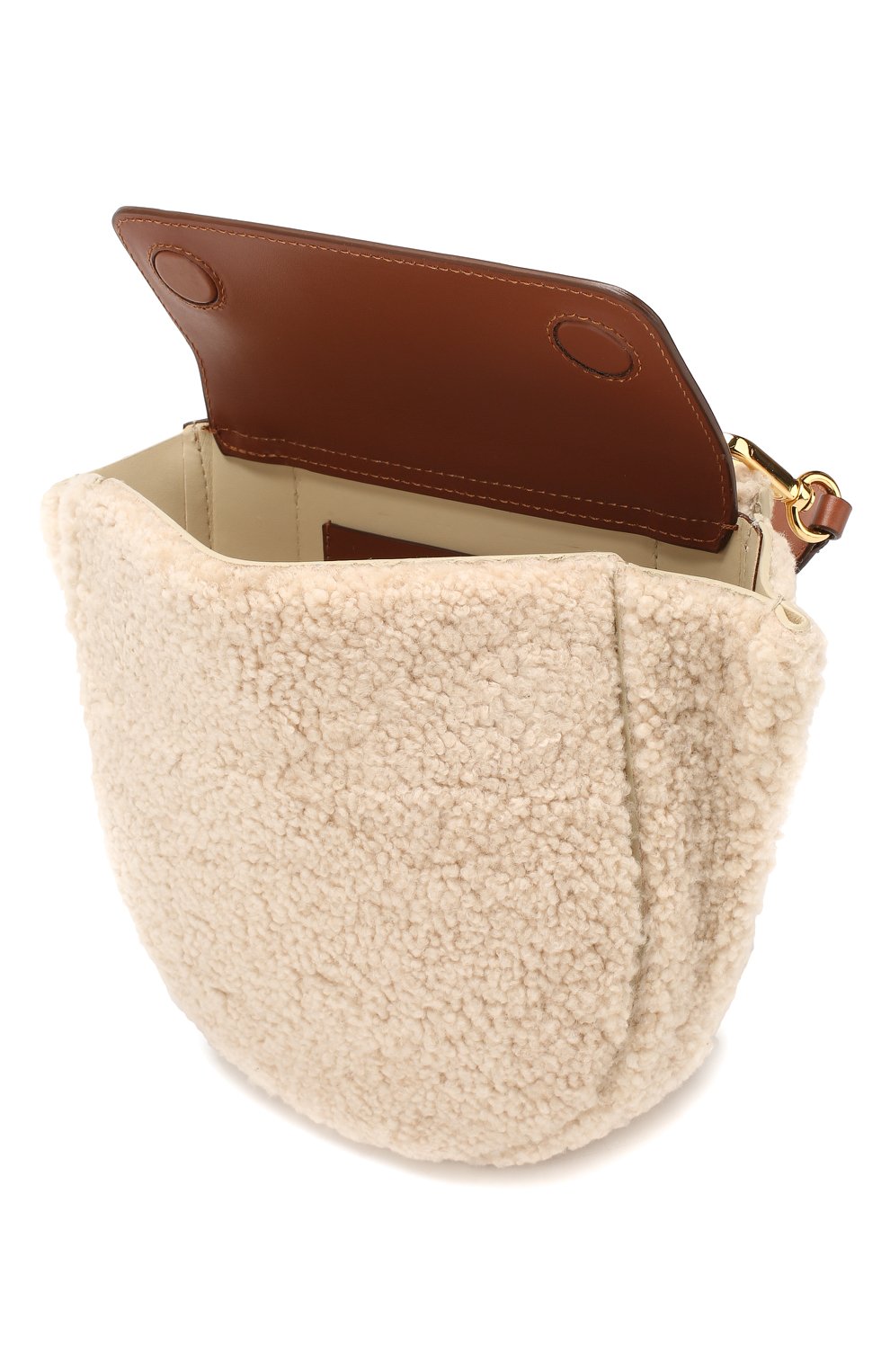 Сумка hortensia mini WANDLER бежевого цвета по цене 87800 руб., арт. H0RTENSIA BAG MINI W00L, фото 4 Сумка hortensia mini WANDLER, арт. H0RTENSIA BAG MINI W00L, фото 4
