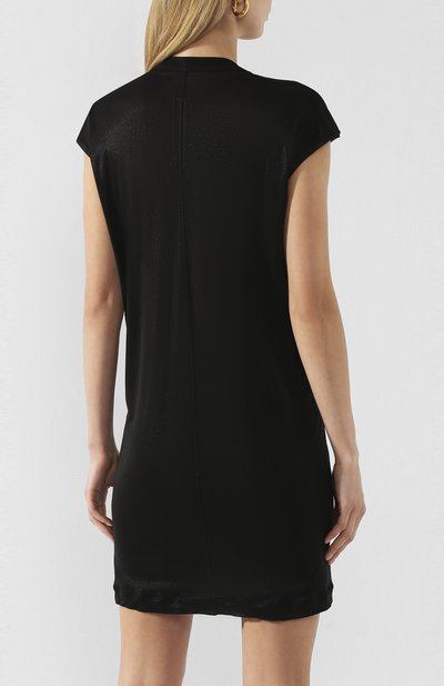 Футболка из вискозы RICK OWENS черного цвета по цене 39450 руб., арт. R020S1250/JJ, фото 4 Футболка из вискозы RICK OWENS, арт. R020S1250/JJ, фото 4