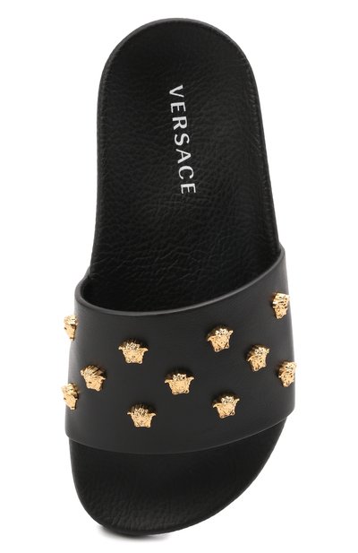 Кожаные шлепанцы VERSACE, арт. 1000470/1A00138/35-38, фото 4