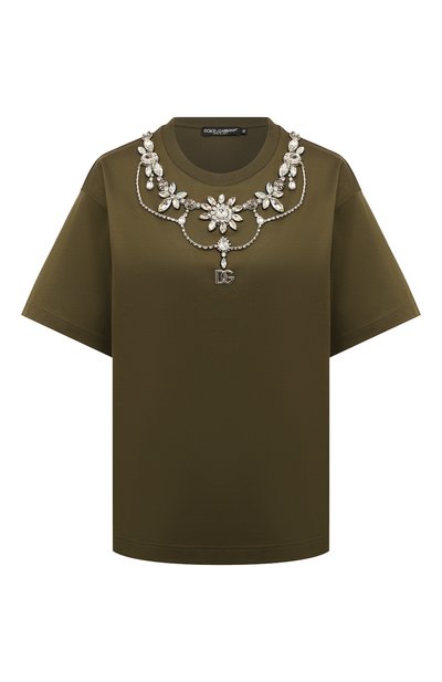 Женская хлопковая футболка DOLCE & GABBANA, арт. F8R20Z/G7C6I