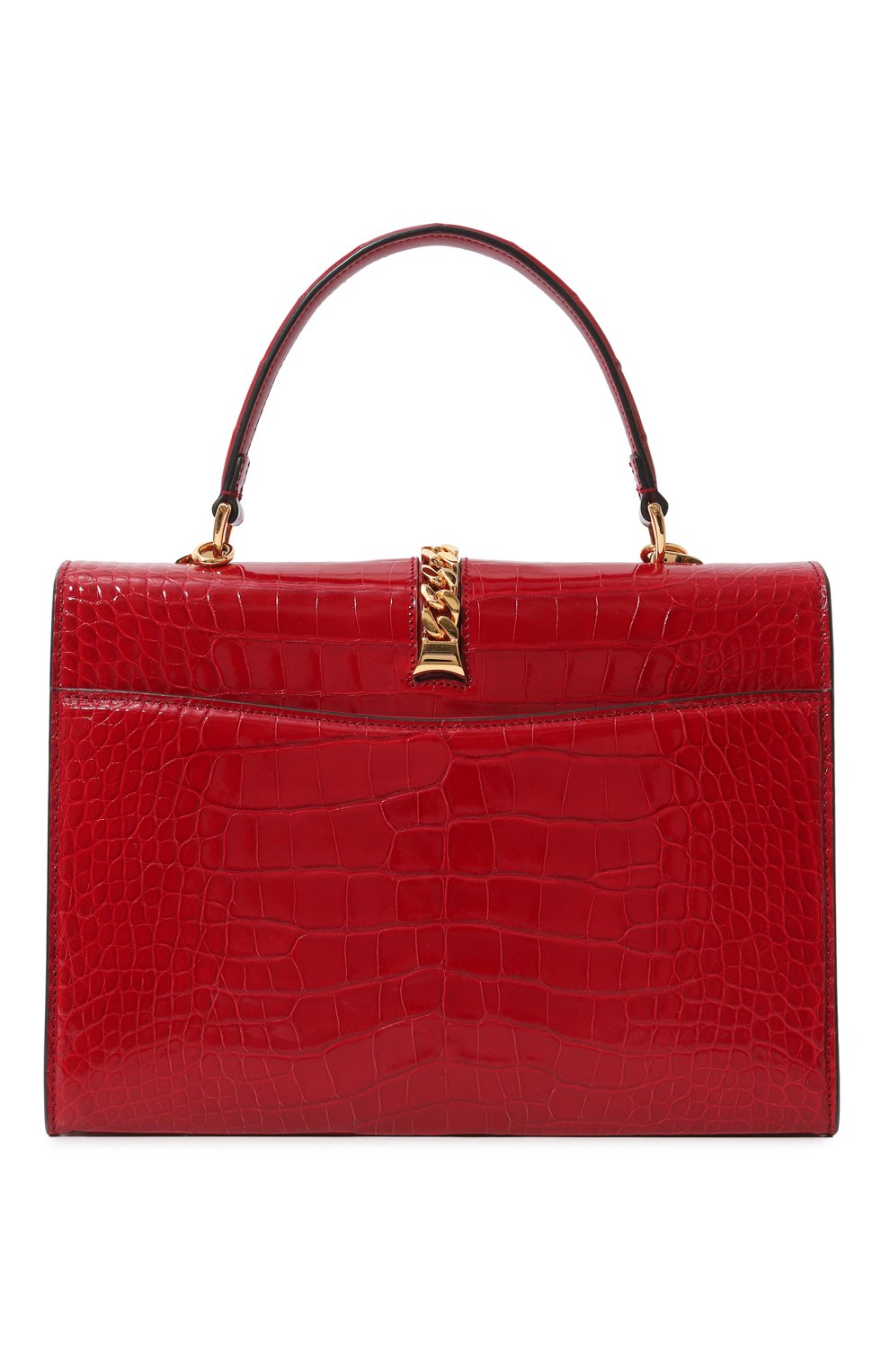 Сумка sylvie 1969 из кожи аллигатора GUCCI бордового цвета по цене 2520000 руб., арт. 602781 EV40G, фото 6 Сумка sylvie 1969 из кожи аллигатора GUCCI, арт. 602781 EV40G, фото 6