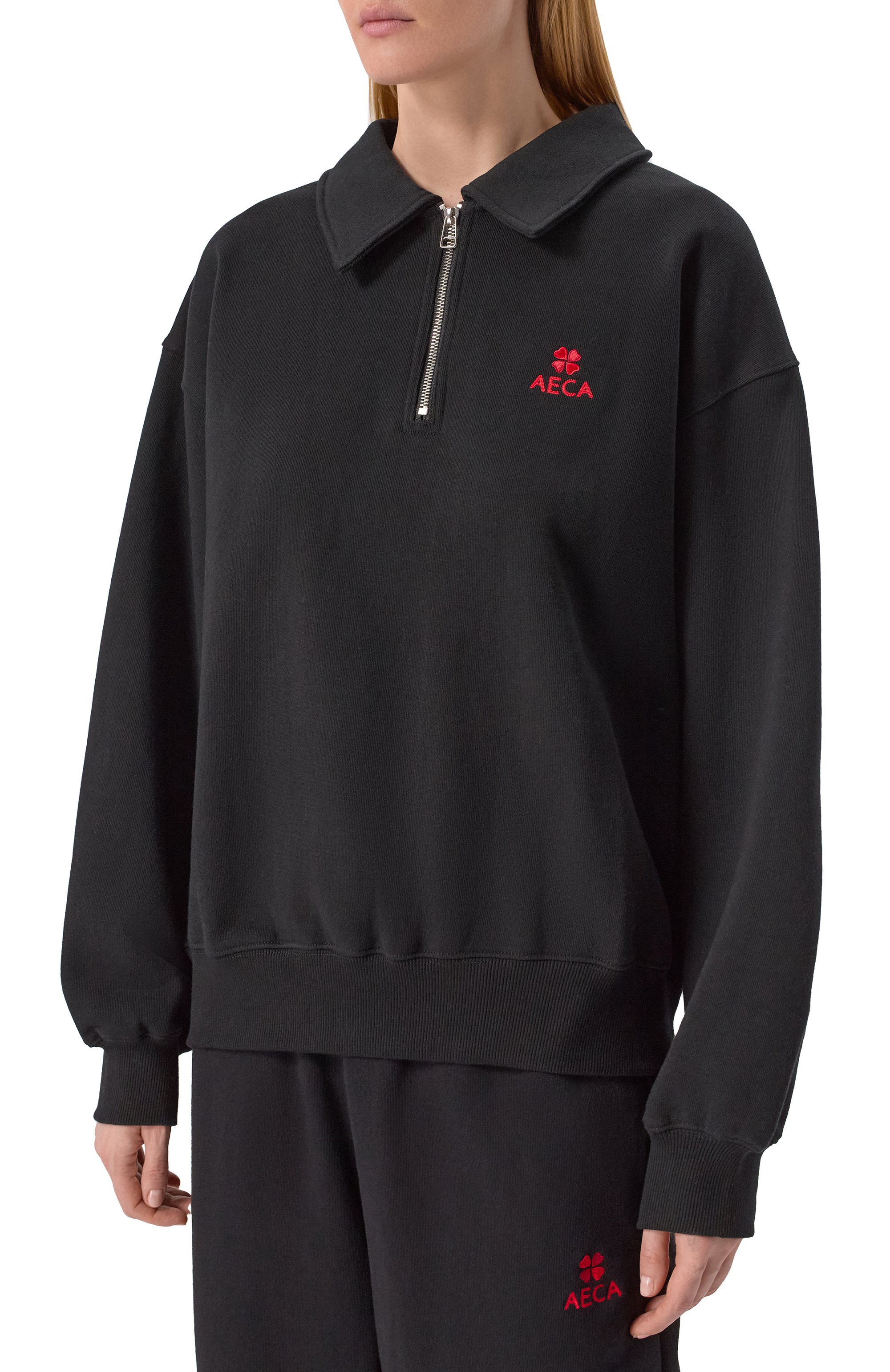 Хлопковый свитшот AECA WHITE, арт. AWCMFWBDTSSSO002C0.BLACK (L), фото 3