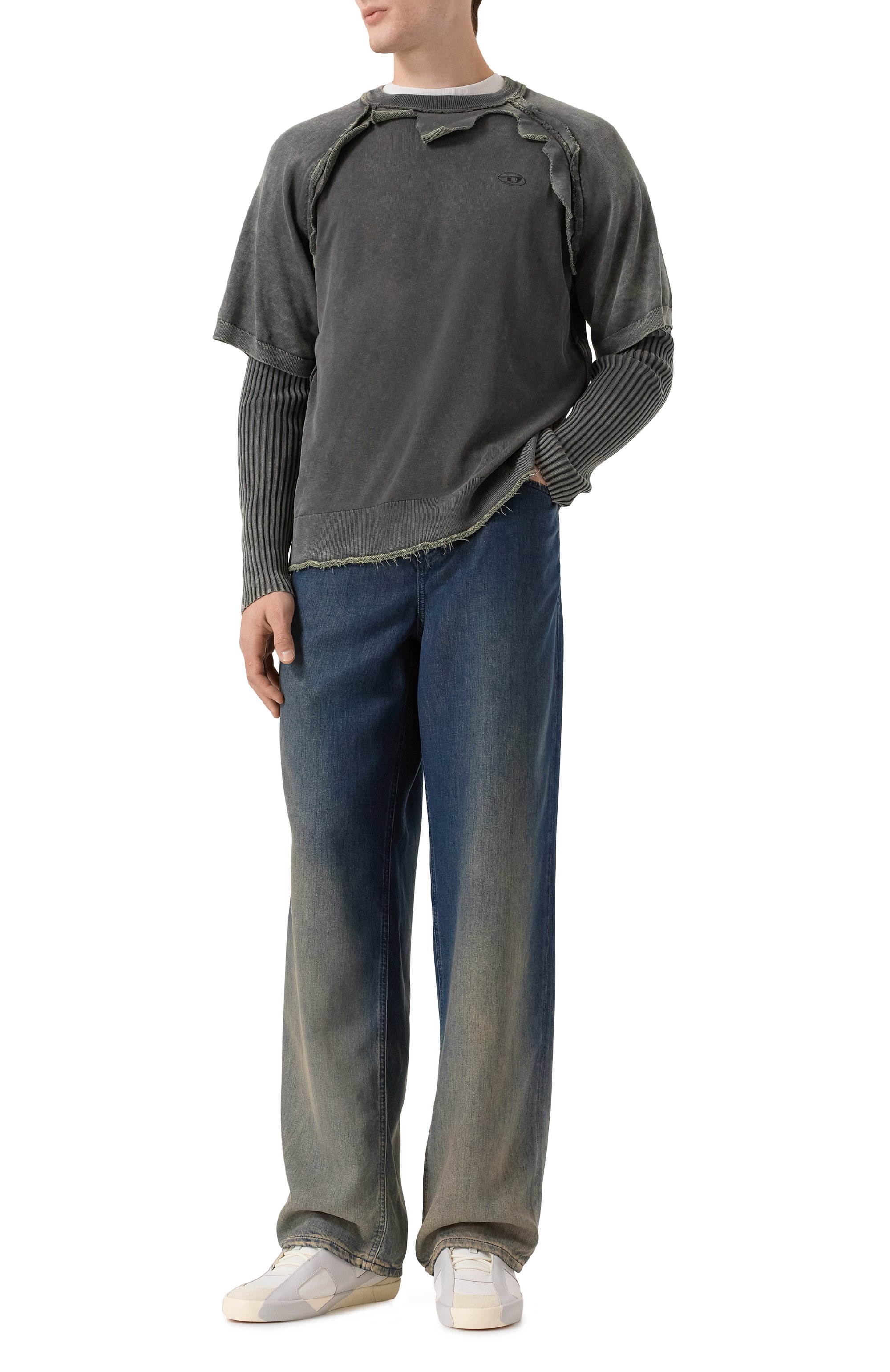 Хлопковый джемпер DIESEL, арт. A18898/0NKCQ, фото 2