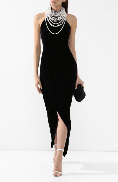 Бархатное платье BALMAIN черного цвета по цене 238500 руб., арт. RF16385/V013, фото 2 Бархатное платье BALMAIN, арт. RF16385/V013, фото 2